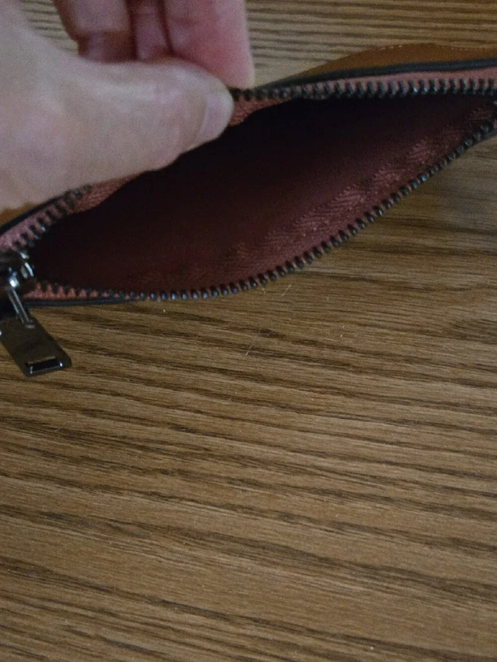 Leather Wrist Pouch - Brown